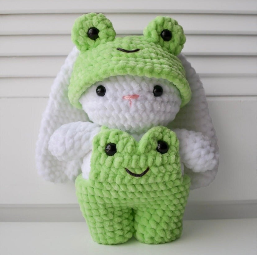 Bunny in a frog costume