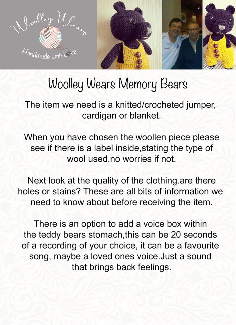 Medium Crochet Memory Bear