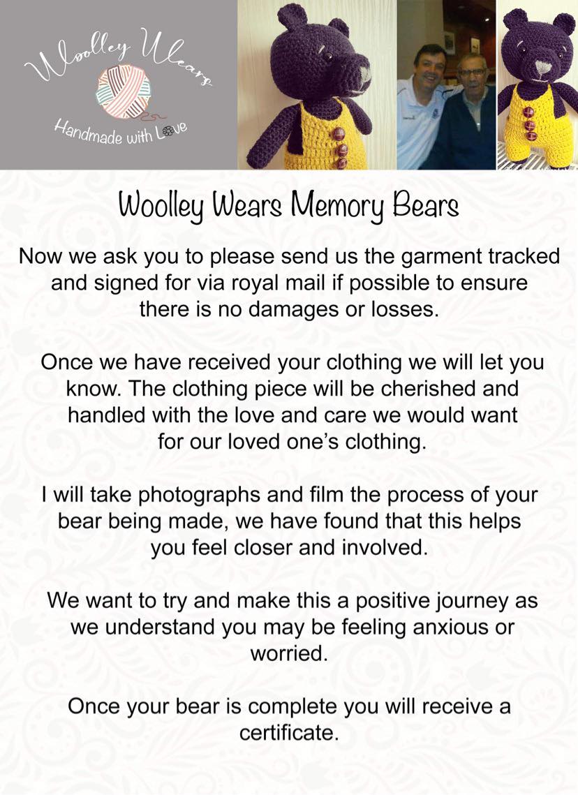 Medium Crochet Memory Bear