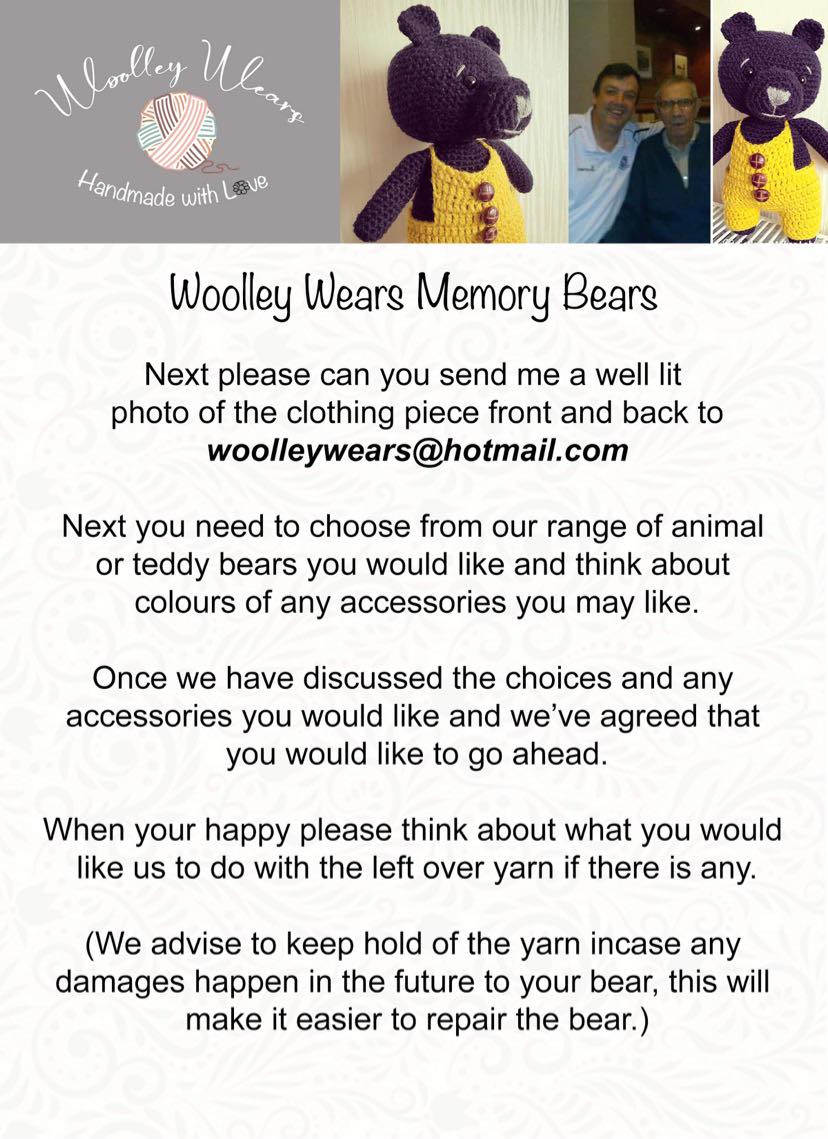 Small Crochet Memory Bear