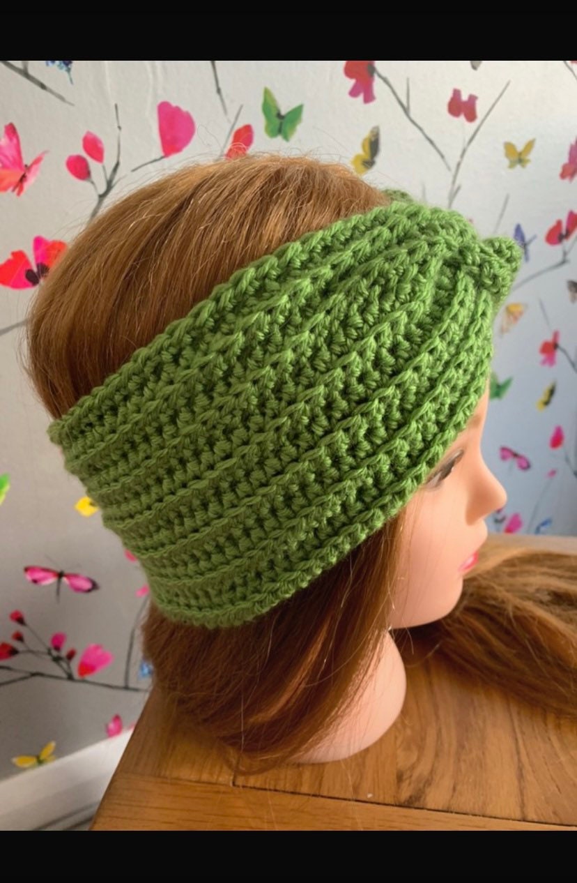Crochet ear warmers| Crochet headband| Twist knot headband| Ear warmer