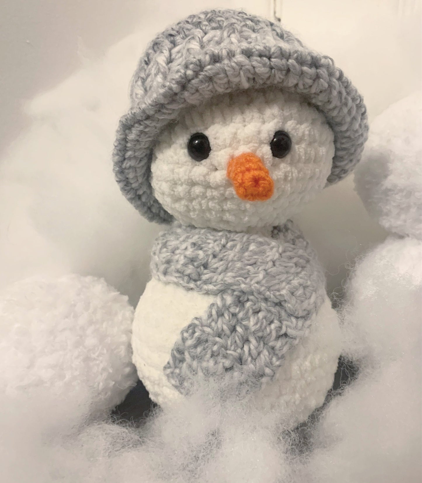 Sid the snowman crochet decoration