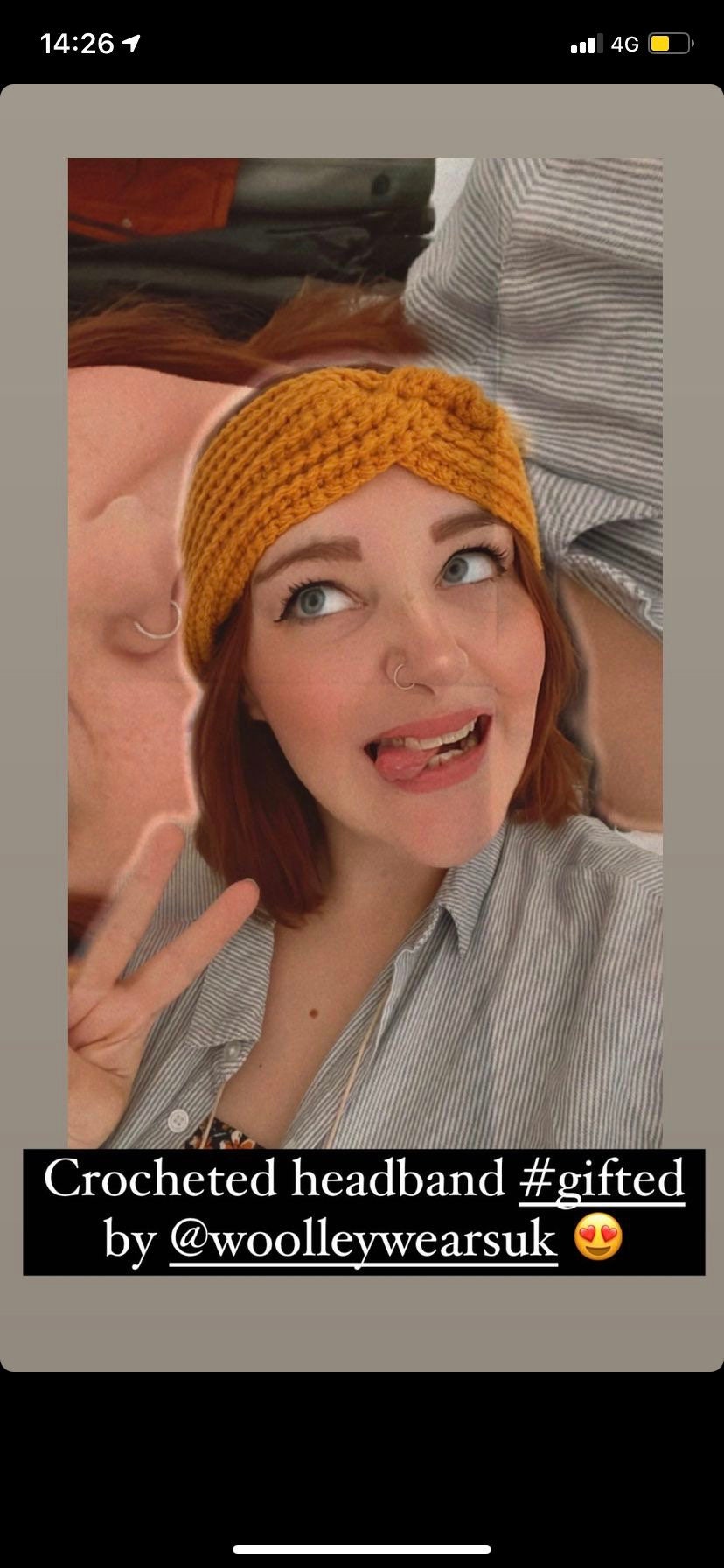 Double Aran chunky ear warmer
