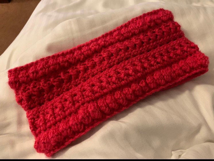 Textured crochet ear/ head warmer