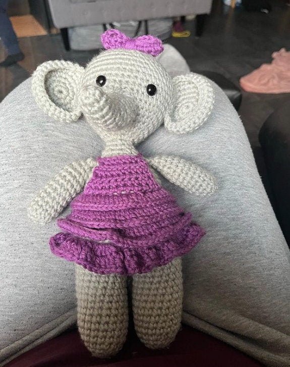Minimal sew Crochet Amigurumi Dottie elephant | Crochet elephant | Elephant pattern | Amigurumi elephant