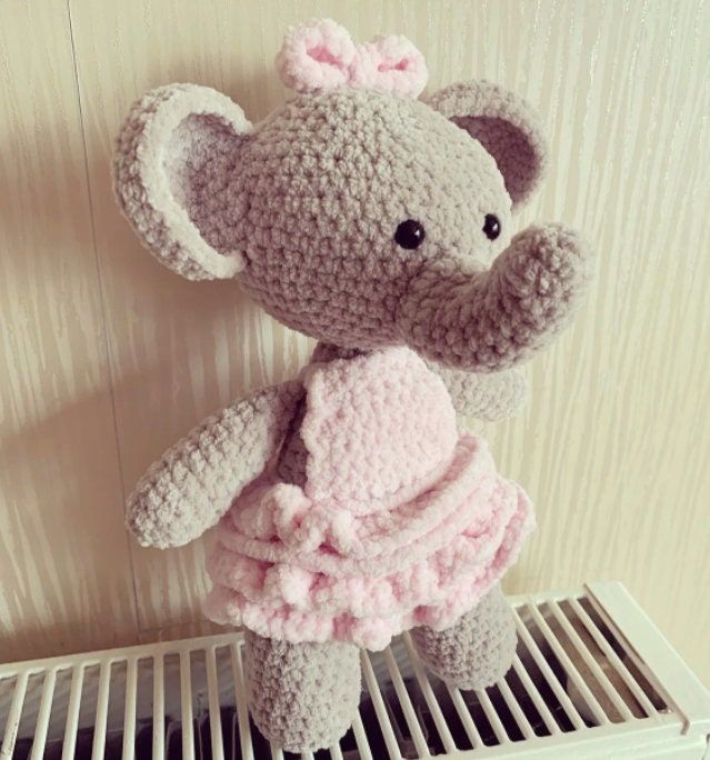 Minimal sew Crochet Amigurumi Dottie elephant | Crochet elephant | Elephant pattern | Amigurumi elephant