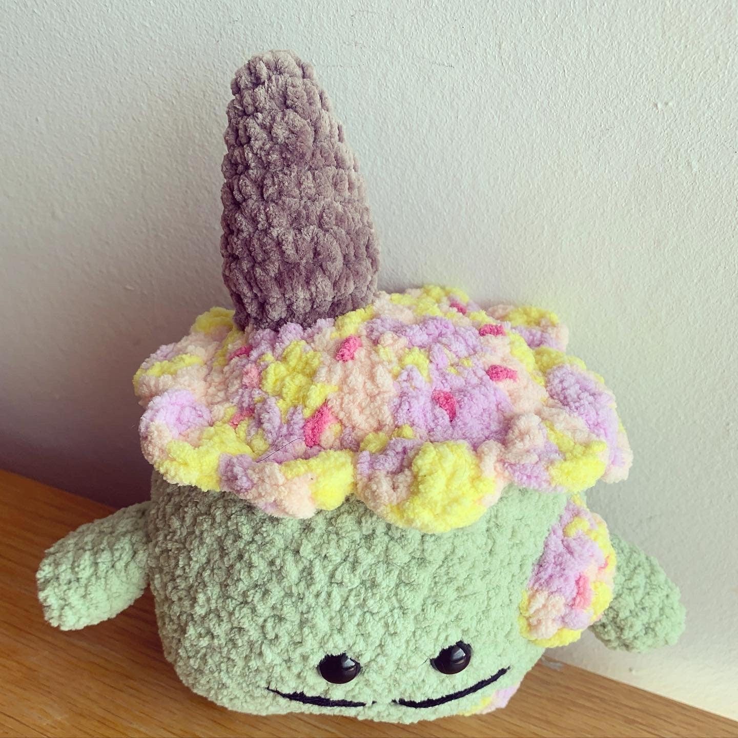 Crochet Ice cream monster plushie
