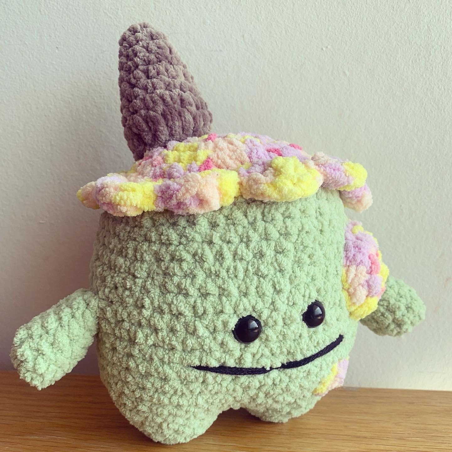 Crochet Ice cream monster plushie