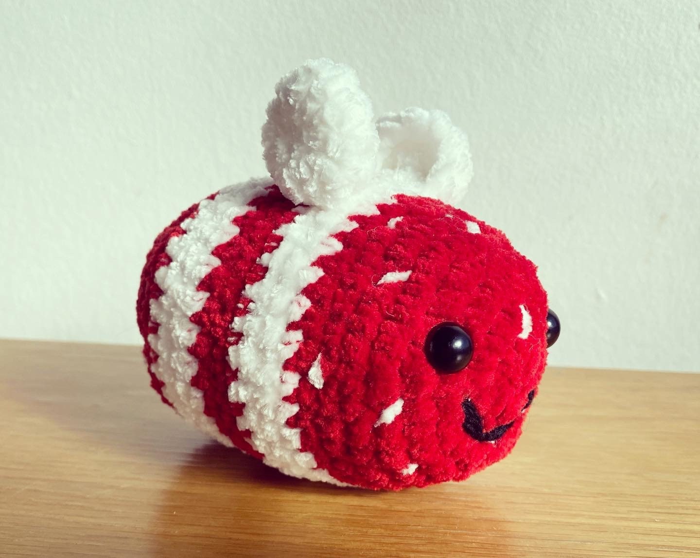 Strawberry bee plushie | bee | strawberry | desk companion | stress ball