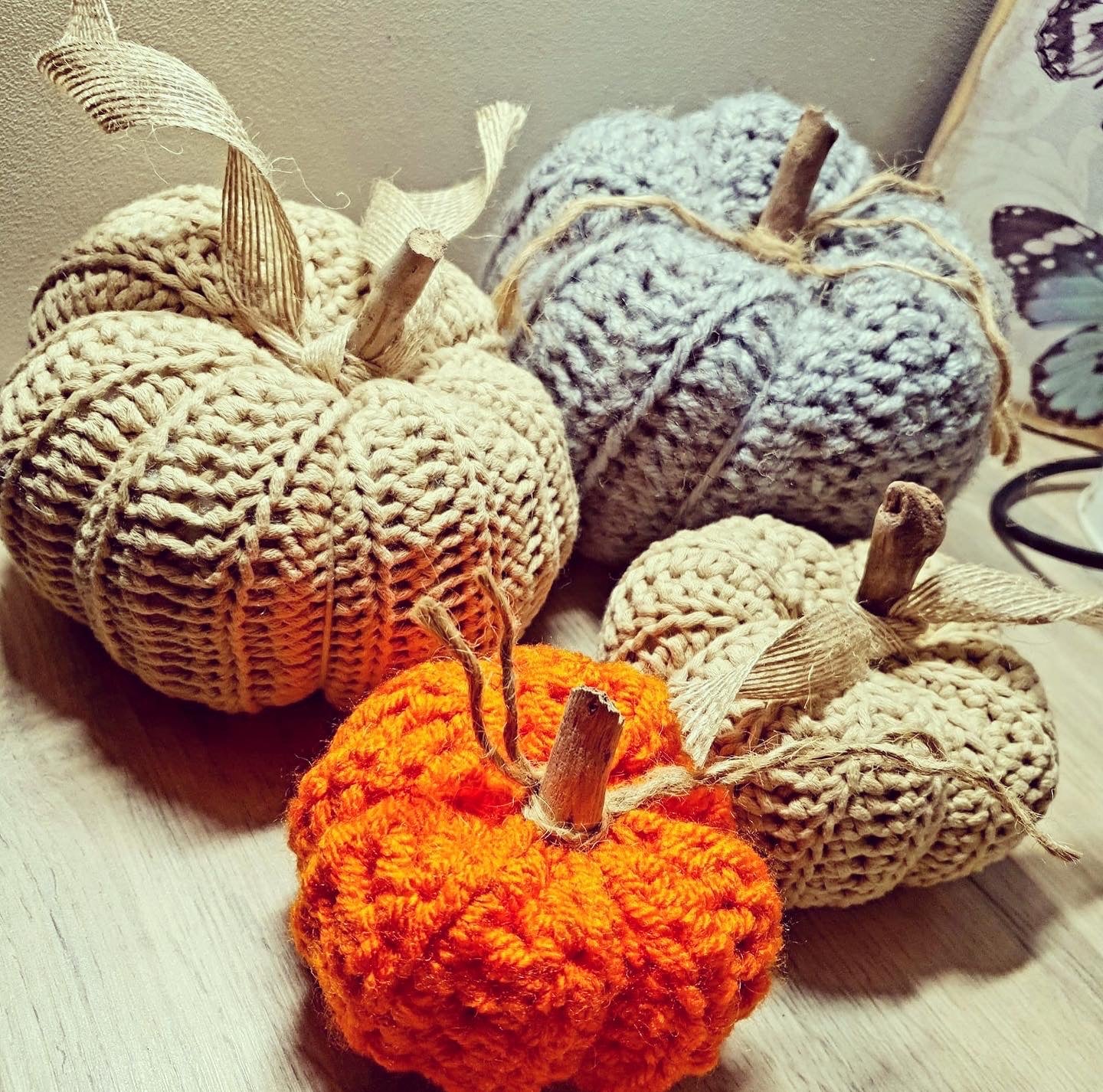 Crocheted pumpkins