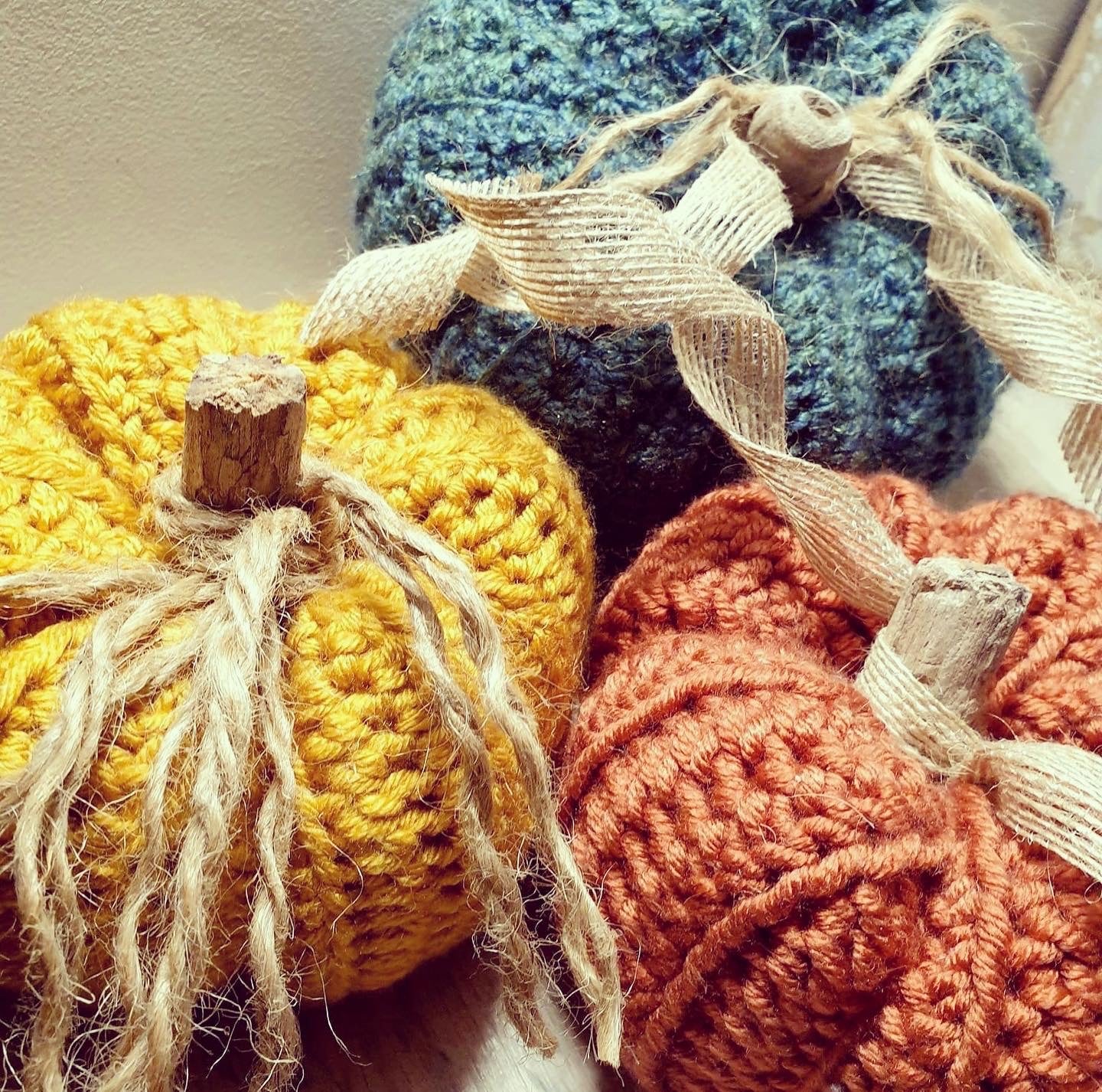 Crocheted pumpkins