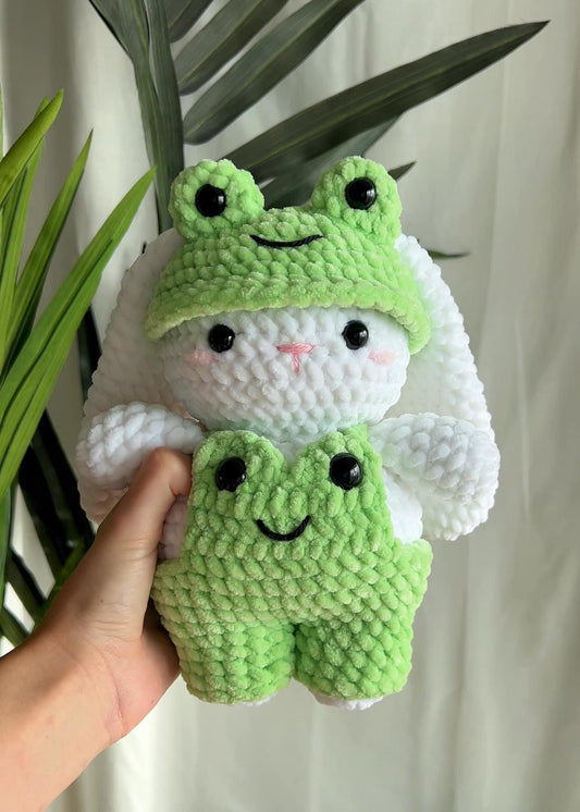 Bunny in a frog costume