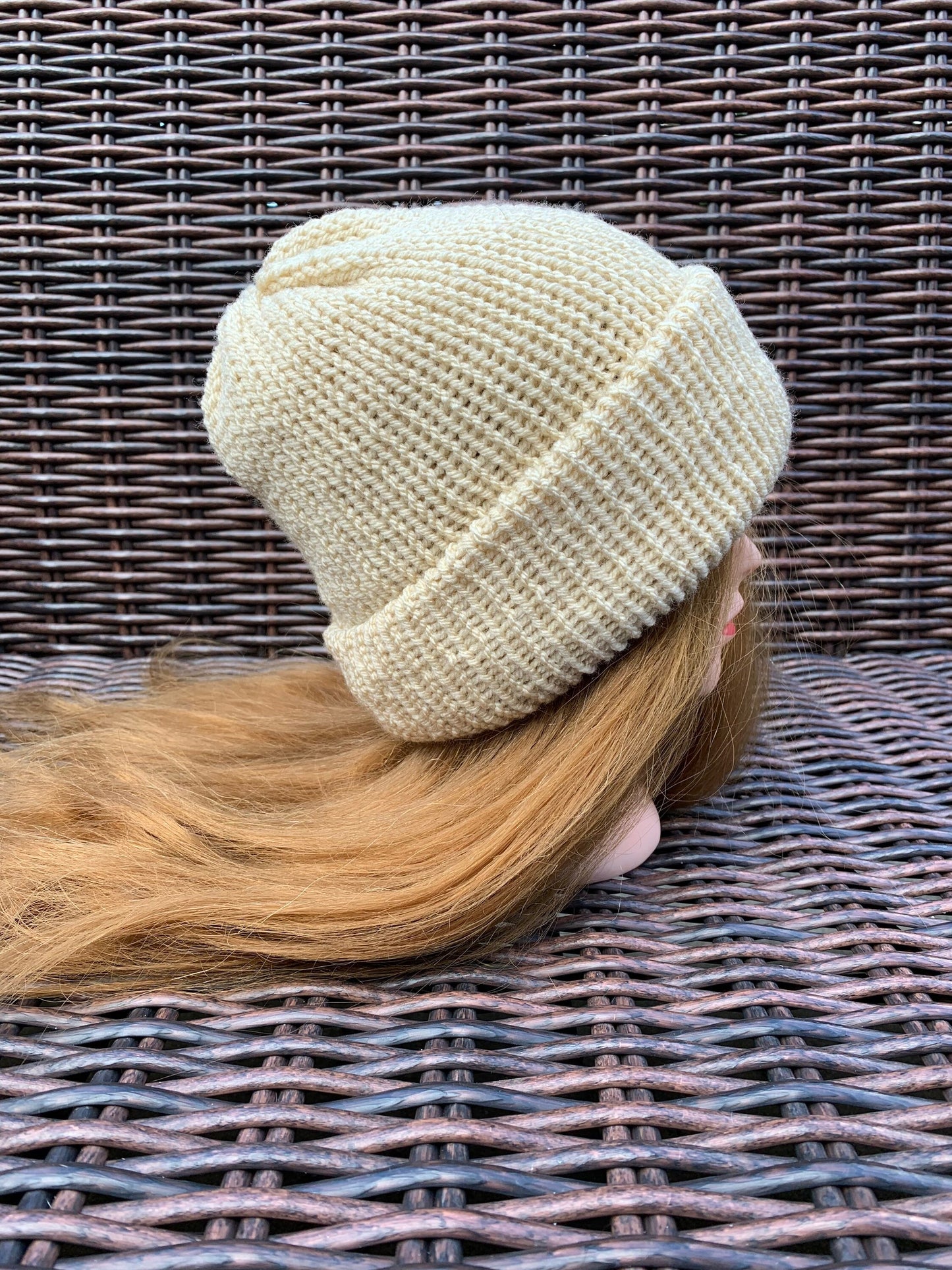 Cream Knitted hat | Winter hat | Warm and chunky hat with pom pom | Unisex hat | For adults and or children|