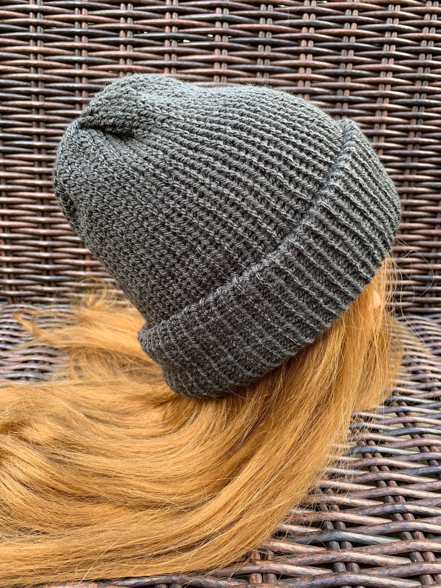 Dark grey Knitted hat | Winter hat | Warm and chunky hat with pom pom | Unisex hat | For adults and or children|