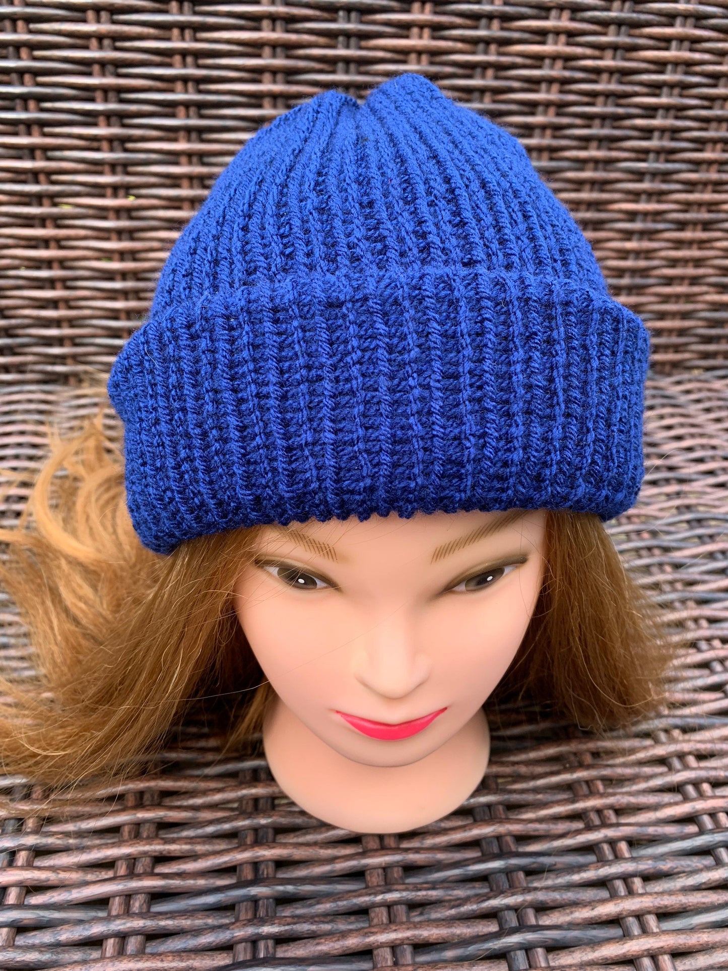 Navy Knitted hat | Winter hat | Warm and chunky hat with pom pom | Unisex hat | For adults and or children|