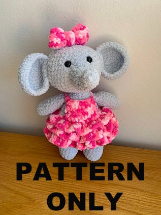 Minimal sew Crochet Amigurumi Dottie elephant | Crochet elephant | Elephant pattern | Amigurumi elephant