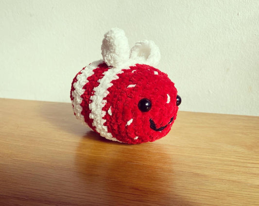 Strawberry bee plushie | bee | strawberry | desk companion | stress ball