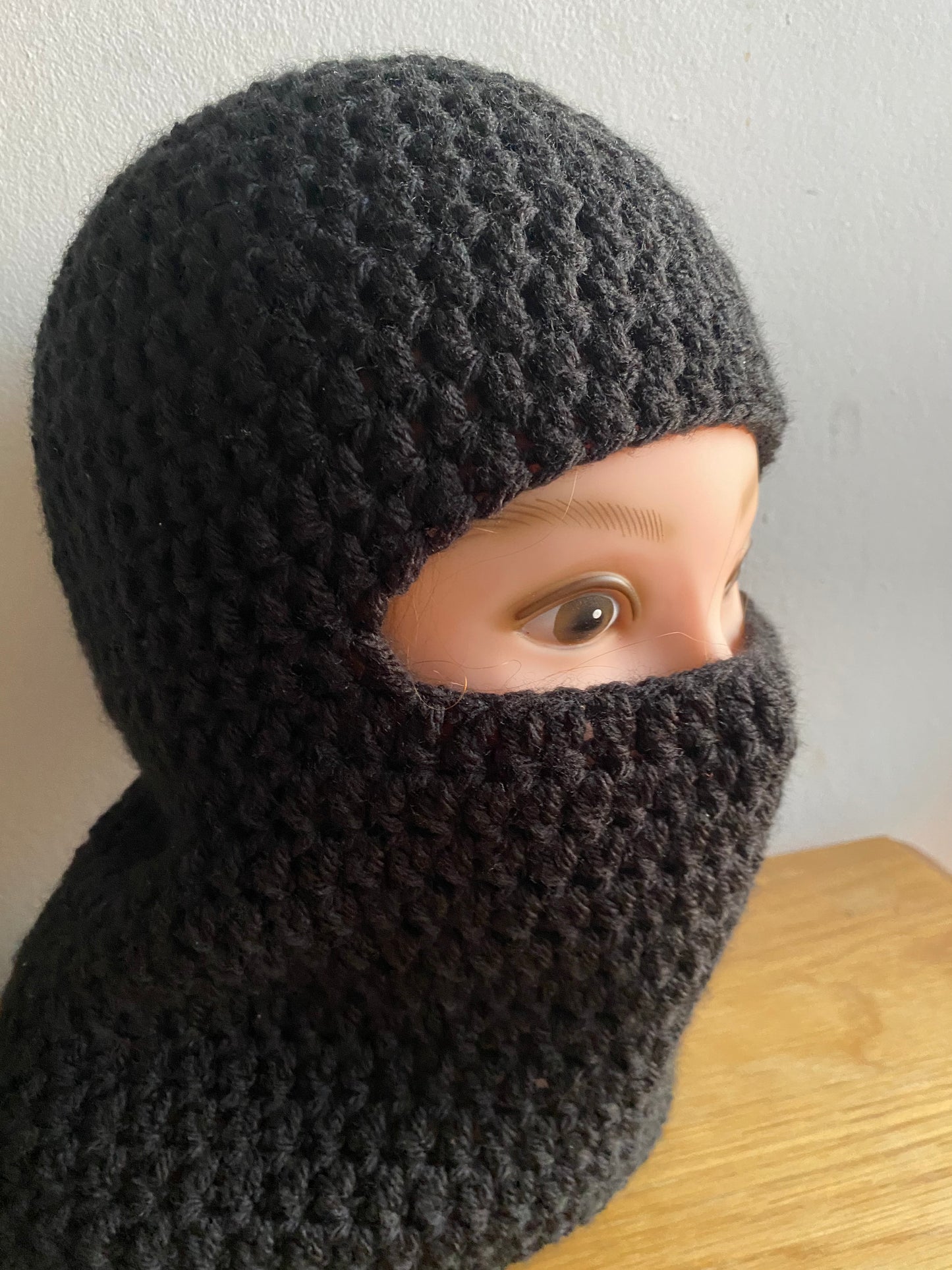 Crocheted facial Balaclava