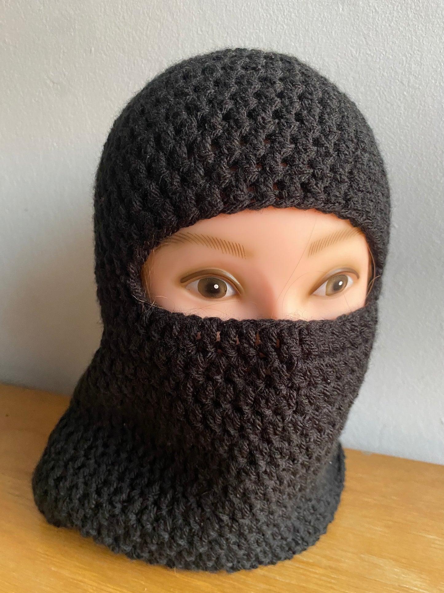 Crocheted facial Balaclava