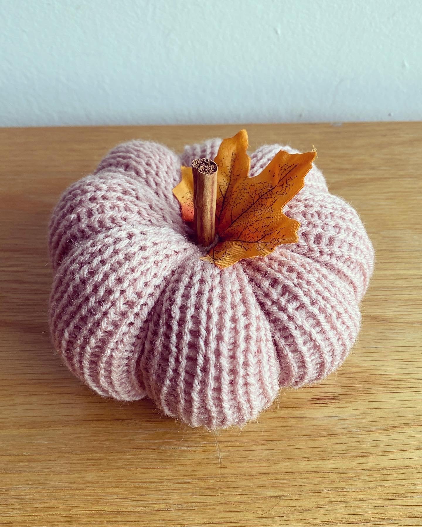 Handmade knitted pumpkins