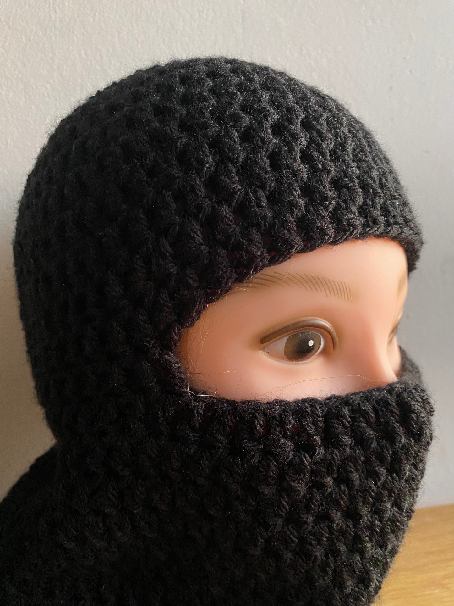 Crocheted facial Balaclava