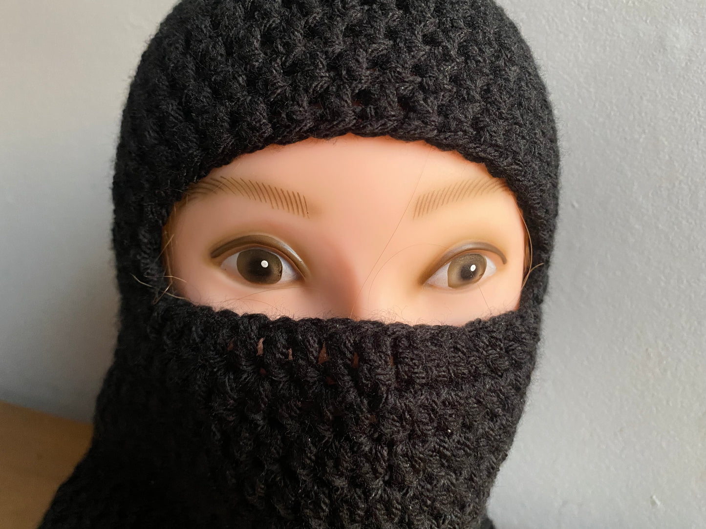 Crocheted facial Balaclava