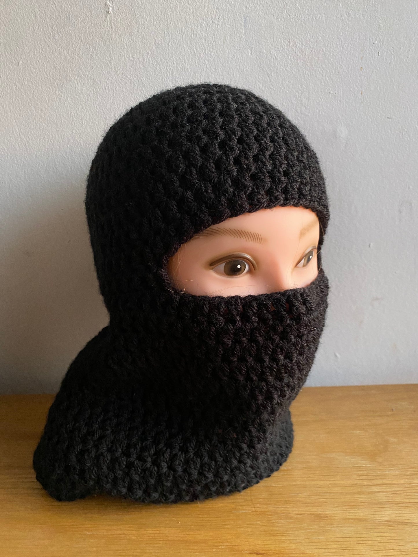 Crocheted facial Balaclava