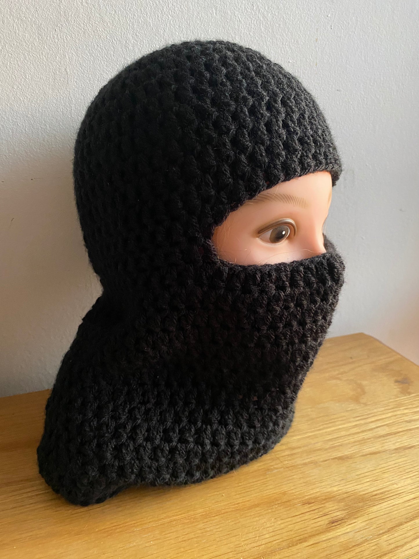 Crocheted facial Balaclava